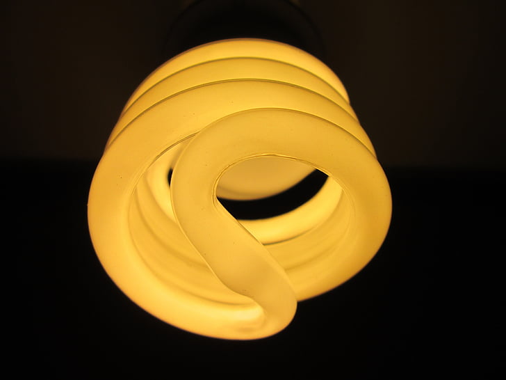 CFL, žarulja, žarulja, Fluorescentne, svjetlosti, zamjena, Lampa, žuta