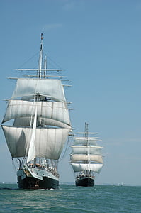 船, 背の高い, 容器, 海, セーリング, 航海, 帆