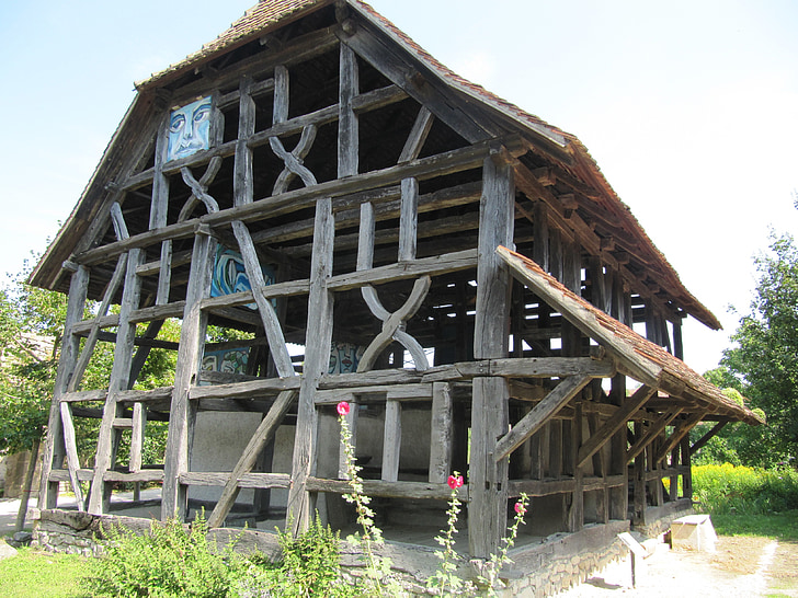 ungersheim ecomuseum, truss, shell, alsace, historically
