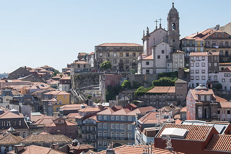 Portugāle, Porto, arhitektūra, ēkas, iela, vecais, centrs