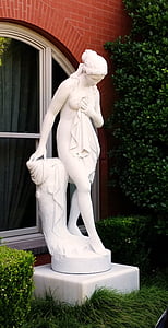 λευκό, άγαλμα, Ελληνικά, κόκκινο, τούβλο, Σαβάννα, Γεωργία