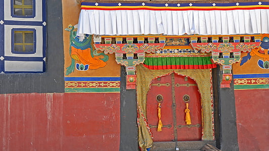 Tibet, Mosteiro, Gyantse, Budismo, entrada