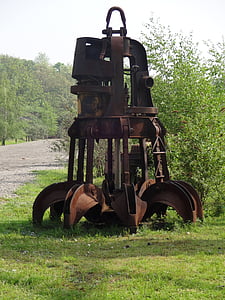 Crane, en acier inoxydable, Duisburg, région de la Ruhr, Nord Westphalie