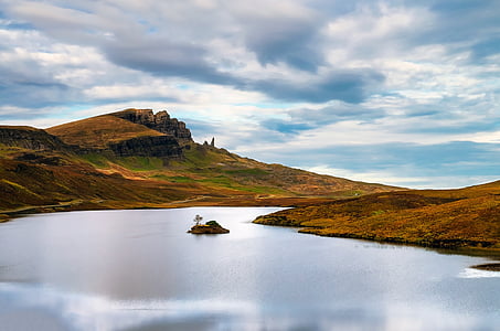 isle of skye, scotland, sky, clouds, vacation, holiday, tourism