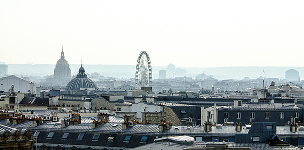 paris, opera, tourism, roofs, france, clouds, old building