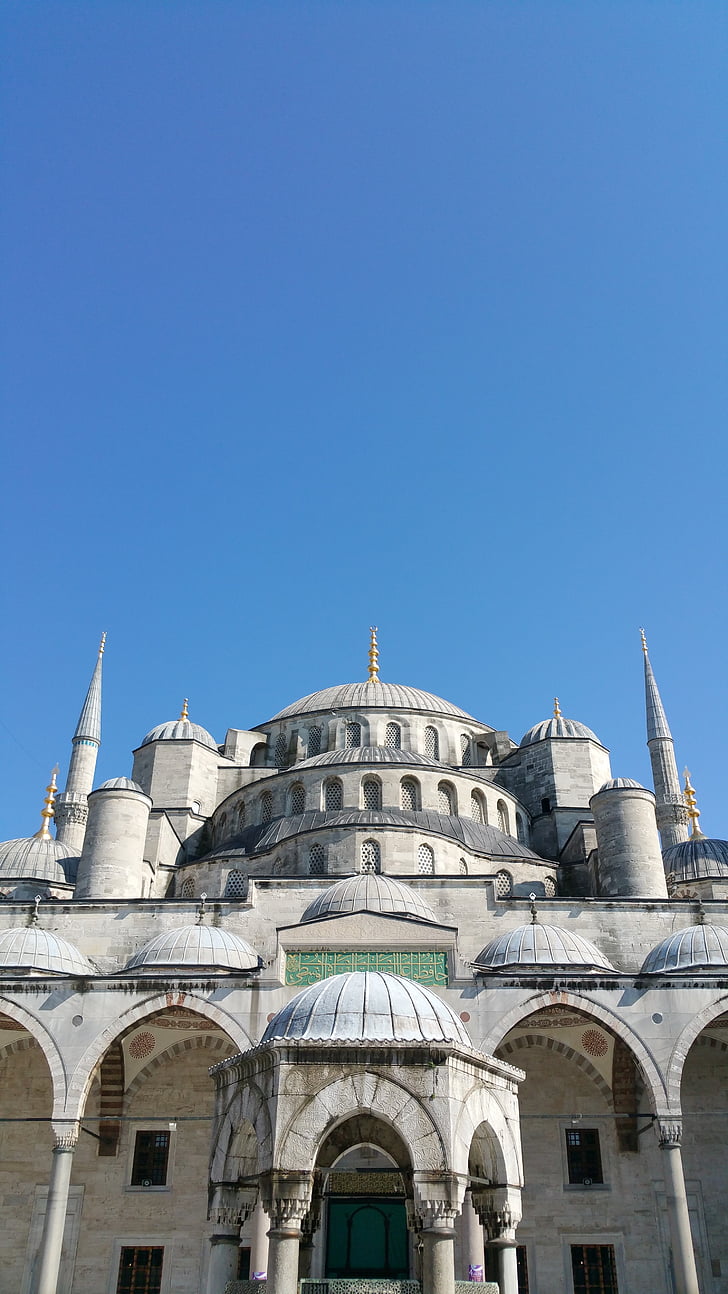 Istanbul, blå moské, moske, vartegn, islam, blå, arkitektur