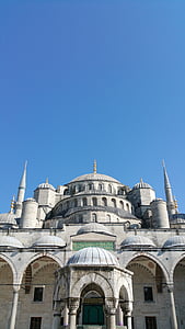 Istanbul, Marmarahavet, moskeen, landemerke, islam, blå, arkitektur