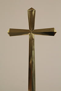 Croix, Or, crucifix, symbole, religion, chrétienne, christianisme