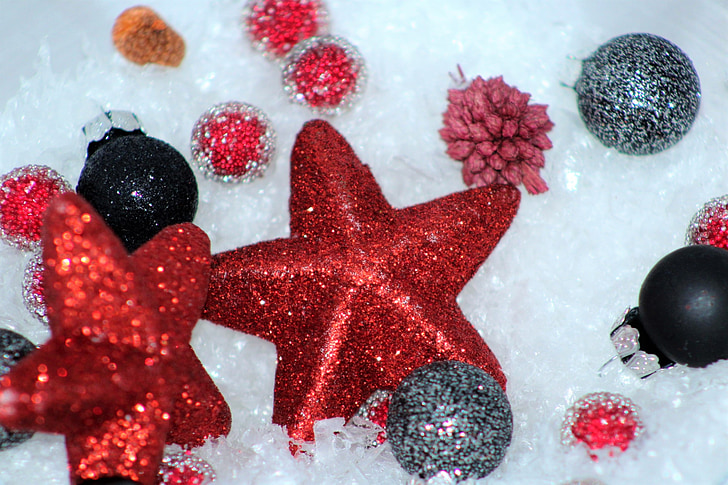 Christmas, Star, arrière-plan, poinsettia, Advent, décoration, décoration de Noël