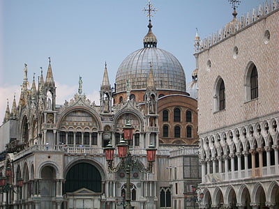 Cathédrale, San, Marcos, architecture, Italie, célèbre place, l’Europe