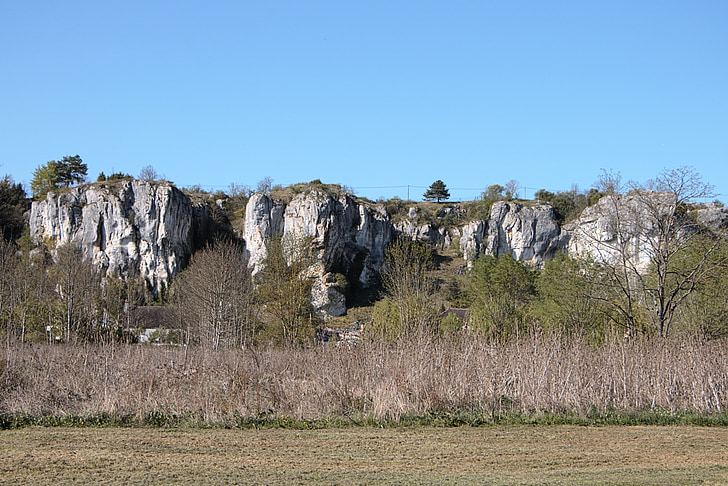 Borgoña, rocas de saussois, naturaleza, el canal del nivernais, sitio, escalada
