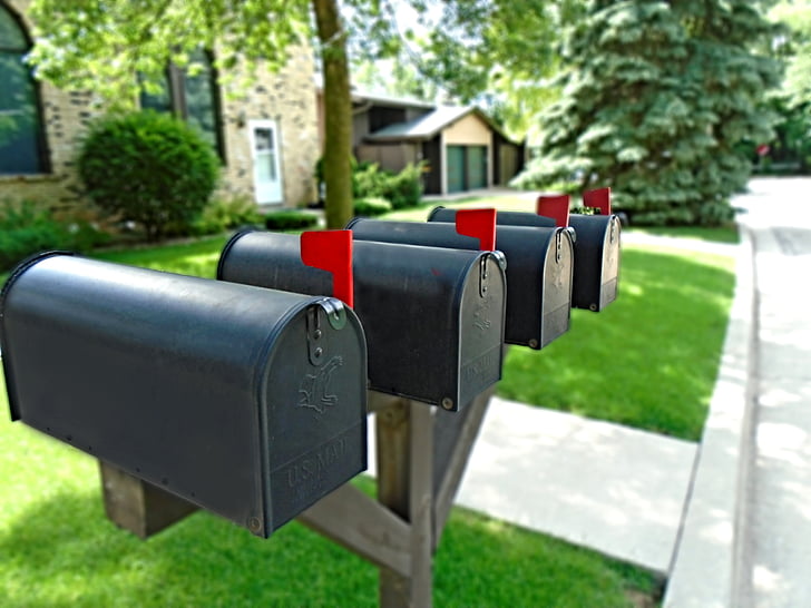 postilaatikko, letterbox, lippu, viesti, Mail, Postbox, Postiosoite