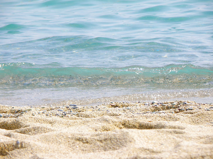 море, пясък, синьо, плаж, лято, природата, брегова линия