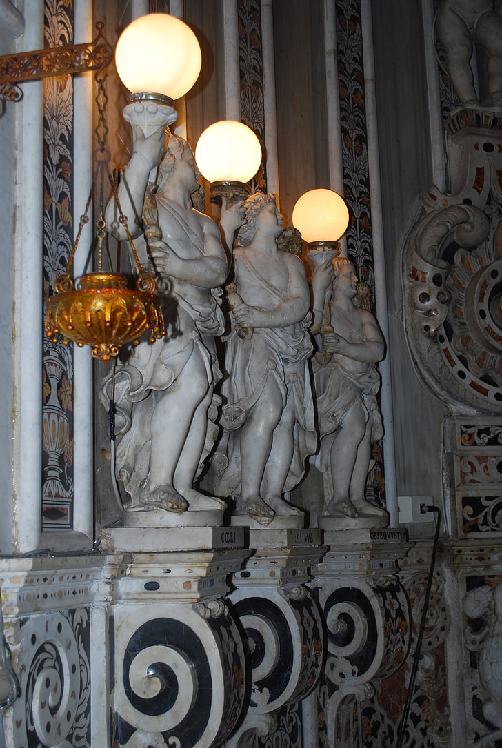 statues, church, globes, religion, sculpture, christianity, catholic