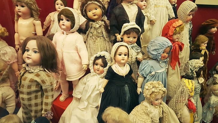 Puppen, Jahrgang, Shabby chick, Abbildung, Spielzeug, Gesicht, alt