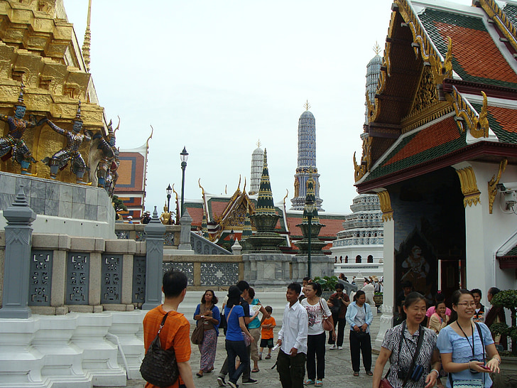 Grand palace, Bangkok, Thailand, Istana, arsitektur, Buddha