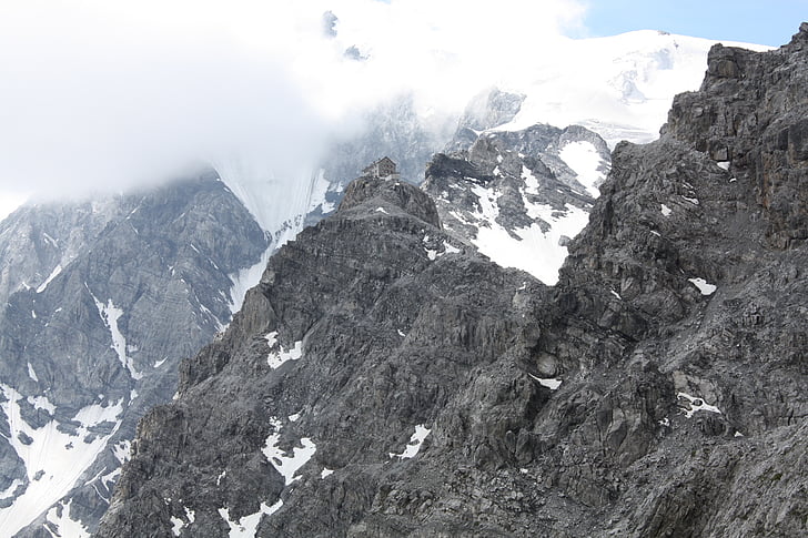 hegyi, Kunyhó, köd, Julius payer kunyhó, megbízó kunyhó, Ortler, Dél-Tirol