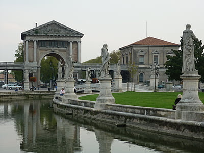 Italië, Padova, herinneringen aan, het platform, beroemde markt, fontein, water