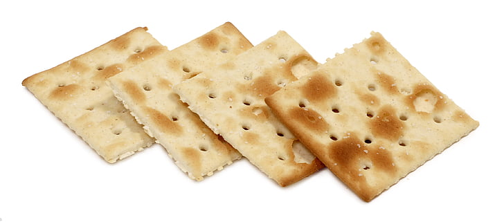 food, eat, diet, saltine, crackers, white background, cut out