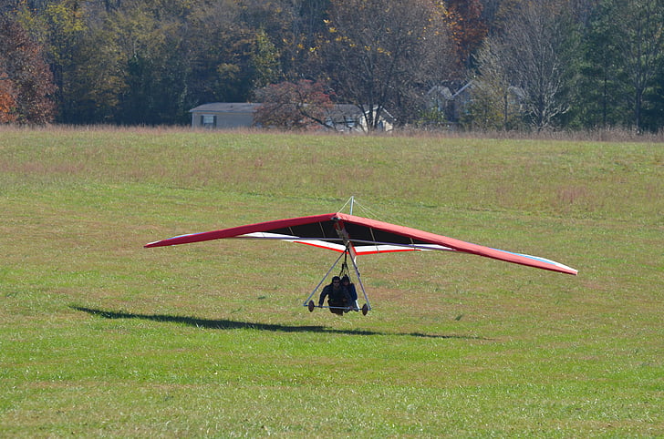 hang gliding, delta-flying, flying, hang glider, hang tags, landing