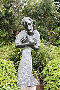 Sydafrika, Kapstaden, Botaniska trädgården, Kirstenbosch, Figur, skulptur, Figur trädgård