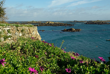 france, normandy, chausey islands, rocks