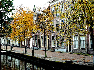 kanalas, vandens, kanalas, Amsterdamas, Olandijoje, Nyderlandai, Miestas