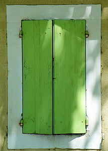 cửa chớp, cửa sổ, màu xanh lá cây, Pháp, fr, đi du lịch, danh lam thắng cảnh