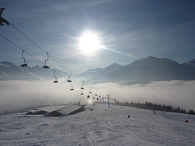 área de esqui, pista de esqui, pista, elevador de esqui, desportos de inverno, carro de cabo, Alpina