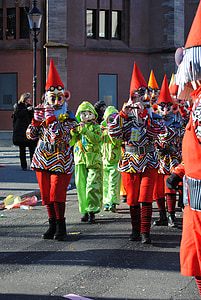 maske, skupina, karneval, Basler fasnacht 2015