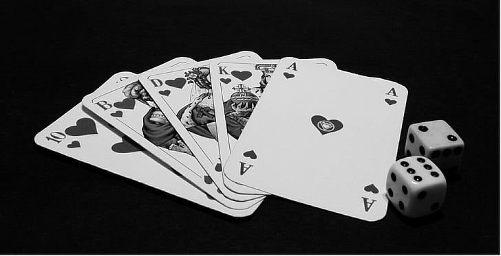 Poker, carduri, carte de joc, cazinou, jocuri de noroc, Ace, pik