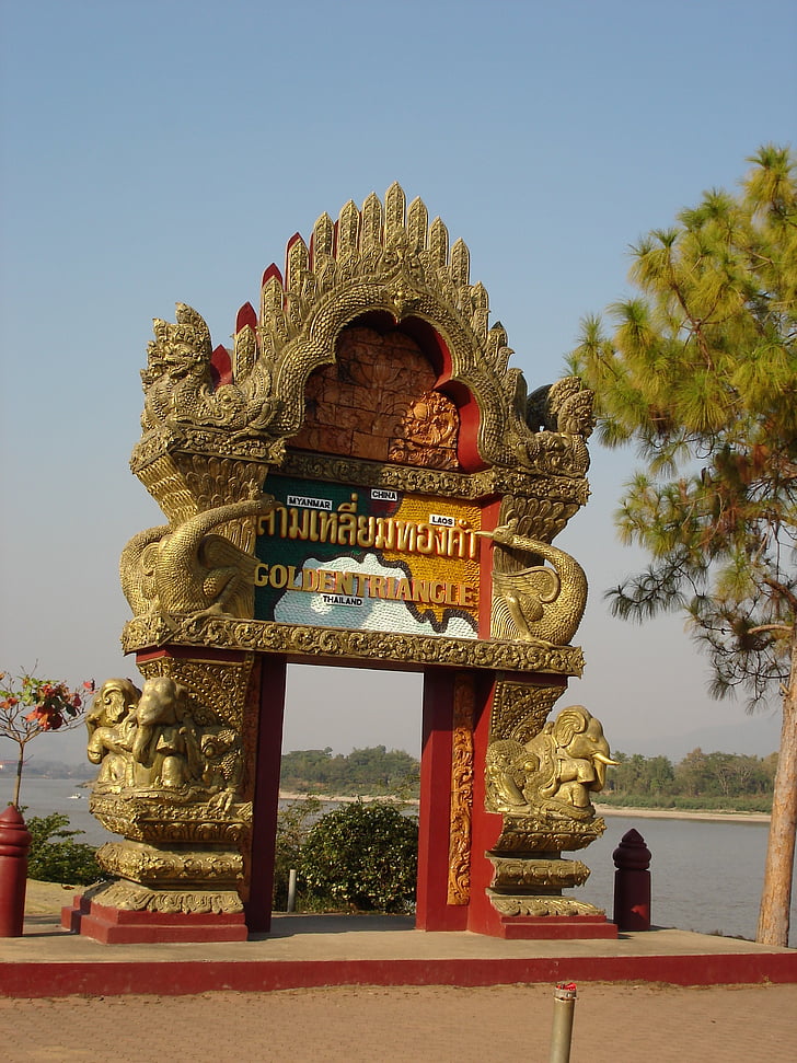 Chiang rai, den gyldne trekant, ved flodbredden