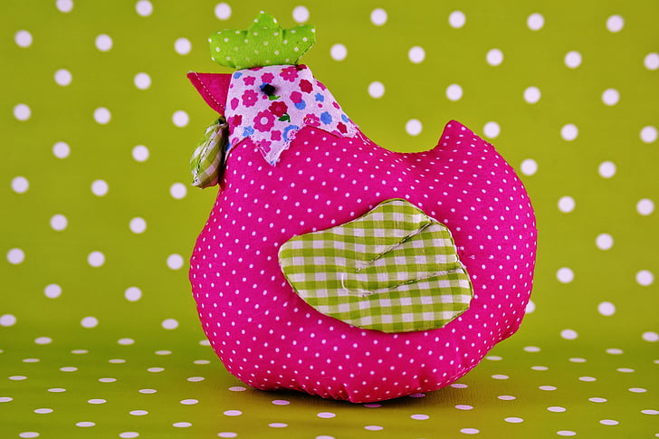 chicken, easter, fabric, spring, decoration, happy easter, easter greetings