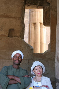 Egitto, Luxor, Tempio, foro, turbante, cappello, viaggio