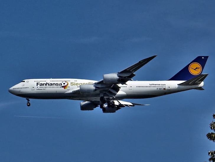 Boeing, Lufthansa, 747 avión, línea aérea, Copa Mundial 2014, equipo, Alemania