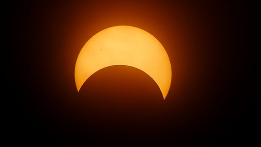 Eclipse, päike, Päikesevarjutus, kollane, astronoomia, ruumi, Moon