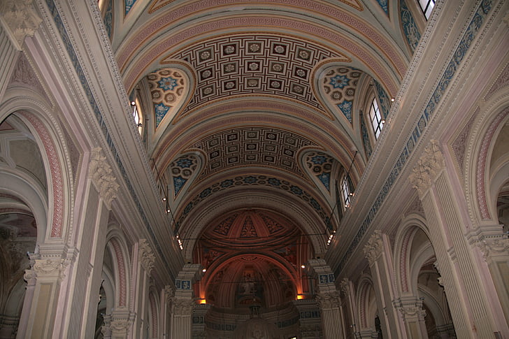 church, santi alessio, bonifacio, church ceiling