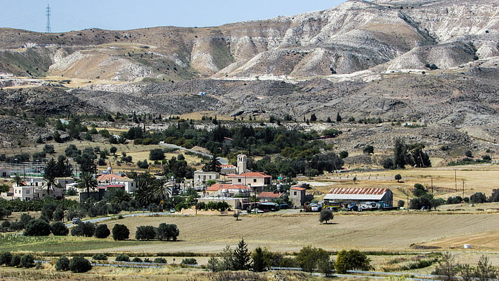 Cyprus, avdellero, dorp, weergave