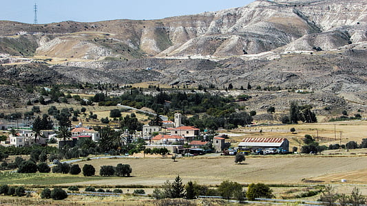Chypre, avdellero, village, vue