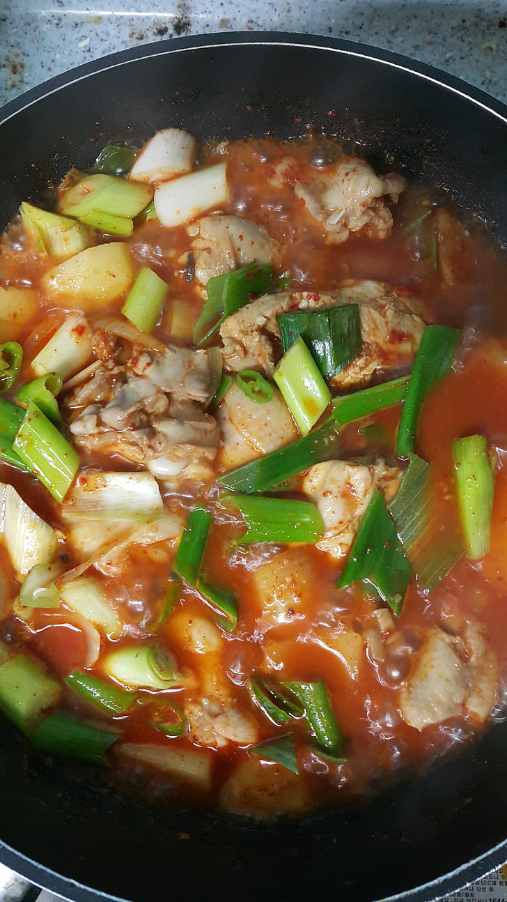Kimchi dính vào, thực phẩm, ăn uống