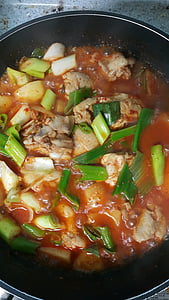 Kimchi držet, jídlo, stravování