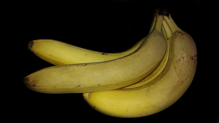 bananes, fruits, Tropical, coquille, alimentaire, exotiques, jaune