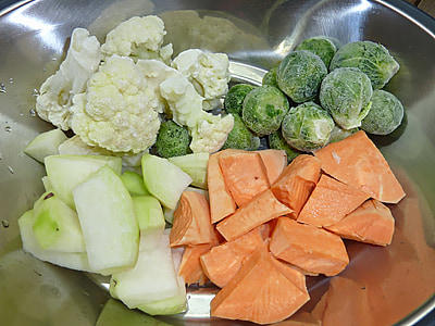sayuran, datar, Makanan, dapur, Makan, Vitamin, masakan organik