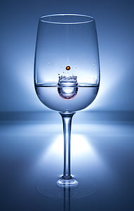 ワイン グラス, ドリップ, 高速, 液体, スプレー, 一滴の水, スプラッシュ