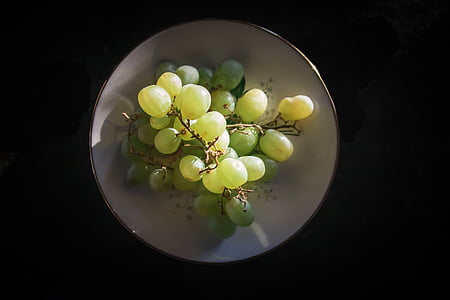 fruits, food, grapes, bowl, sunlight, healthy, food and drink