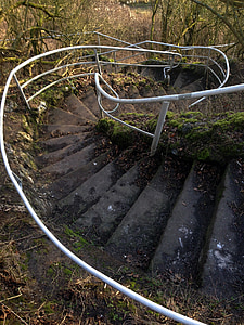 tangga spiral, Taman, secara bertahap, Langkah tangga, area hijau, Lüneburg, Gunung kapur