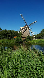 dzirnavas, Nīderlande, ūdens, Holandiešu, zāle