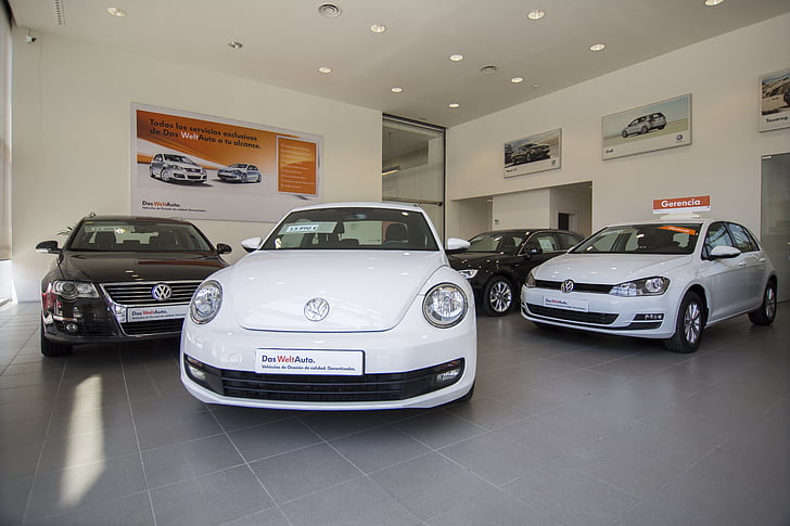 Volkswagen, concessionária, arquitetura, Carros, negócios, edifício, interior