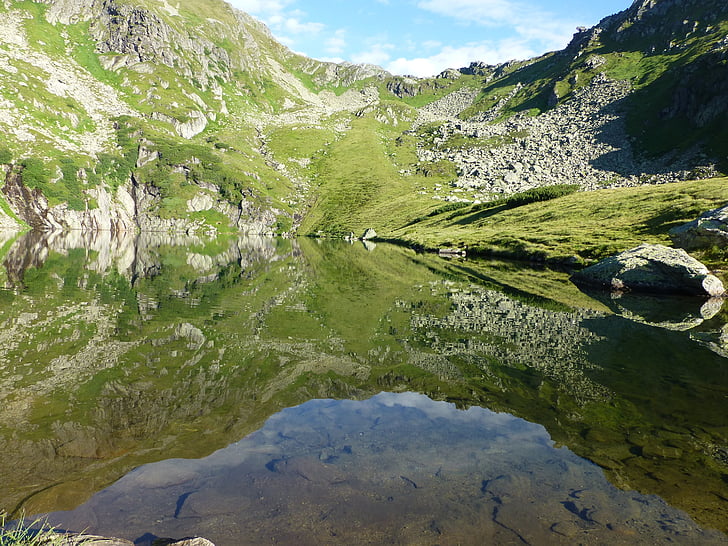 bergsee, Hồ Alpine, Lake, dãy núi, đi lang thang, Áo, tinh thể rõ ràng