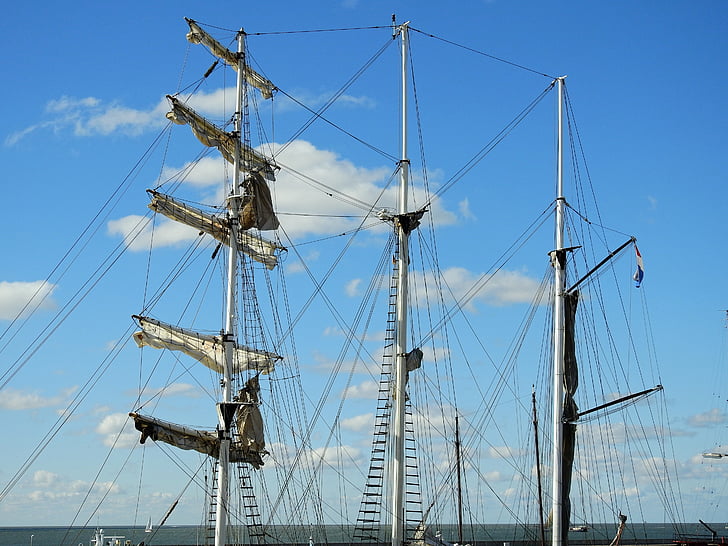 schip, boot, zee, kanaal, poort, Noordzee, Friesland
